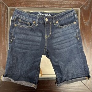 *AEROPOSTLE* Dark Wash Denim Bermuda Shorts Size 0